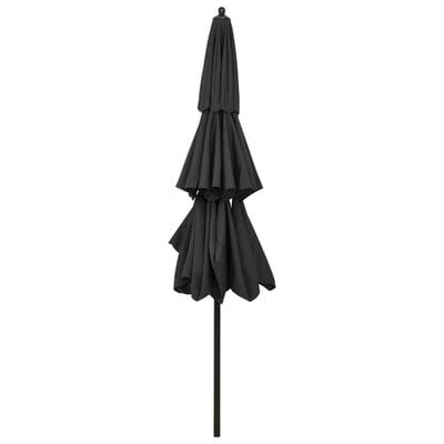 Garden Parasol, 3-Tier, Aluminium Pole, 3m, Anthracite