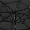 Garden Parasol, 3-Tier, Aluminium Pole, 3m, Anthracite