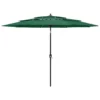 Garden Parasol, 3-Tier, Aluminium Pole, 3m, Green