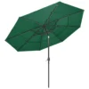 Garden Parasol, 3-Tier, Aluminium Pole, 3m, Green