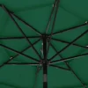 Garden Parasol, 3-Tier, Aluminium Pole, 3m, Green