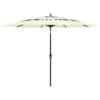Garden Parasol, 3-Tier, Aluminium Pole, 3m, Sand