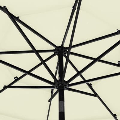 Garden Parasol, 3-Tier, Aluminium Pole, 3m, Sand