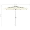 Garden Parasol, 3-Tier, Aluminium Pole, 3m, Sand